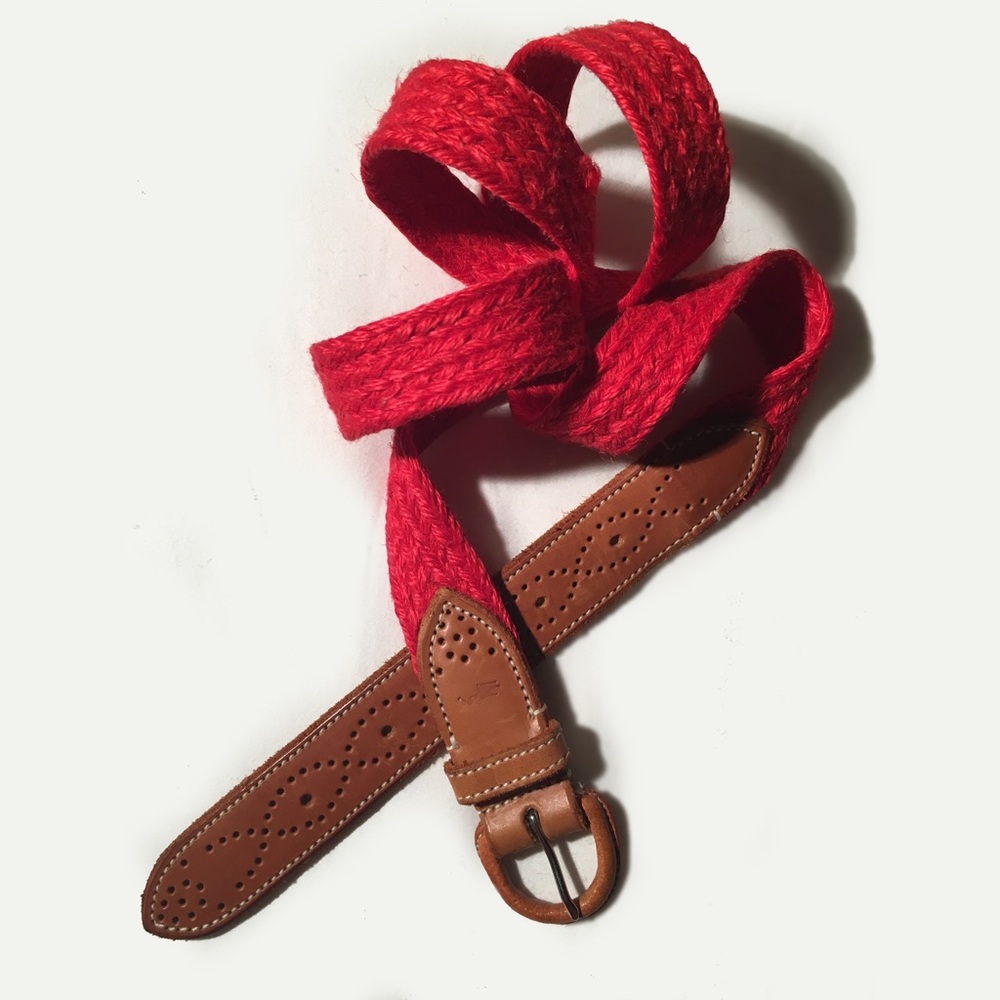 Polo by Ralph Lauren Vintage Cotton & Leather Belt